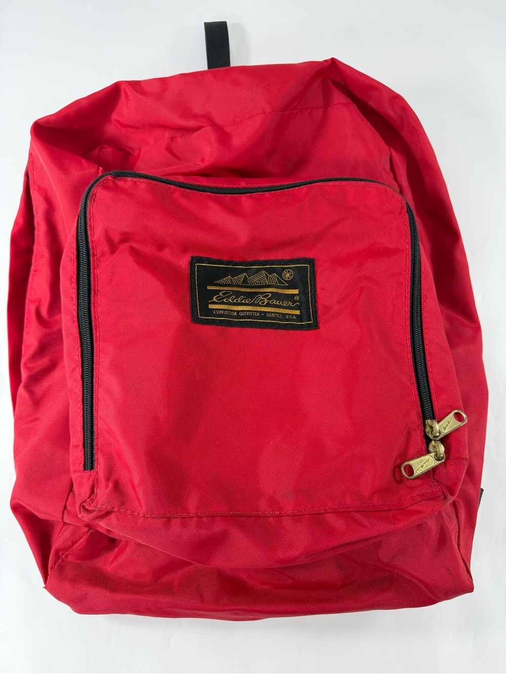 Vintage Eddie Bauer Expedition Outfitter Backpack Red Hiking Gorpcore Daypack